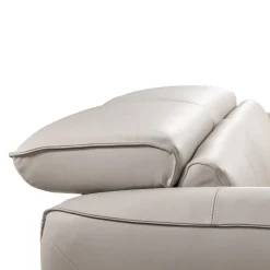 Causeuse électrique inclinable avec appuis-tête ajustables - cuir véritable