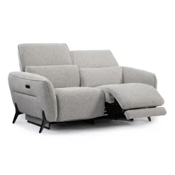Causeuse électrique inclinable avec appuis-tête ajustables - tissu