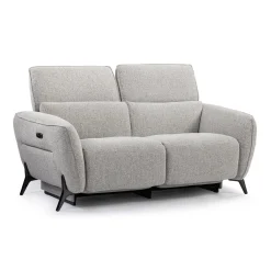 Causeuse électrique inclinable avec appuis-tête ajustables - tissu