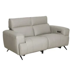 Causeuse électrique inclinable en cuir véritable