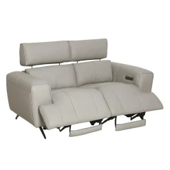 Causeuse électrique inclinable en cuir véritable