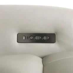 Causeuse électrique inclinable en cuir véritable