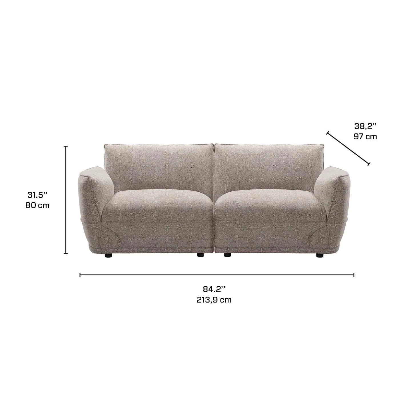 Causeuse modulaire - 2 mcx
