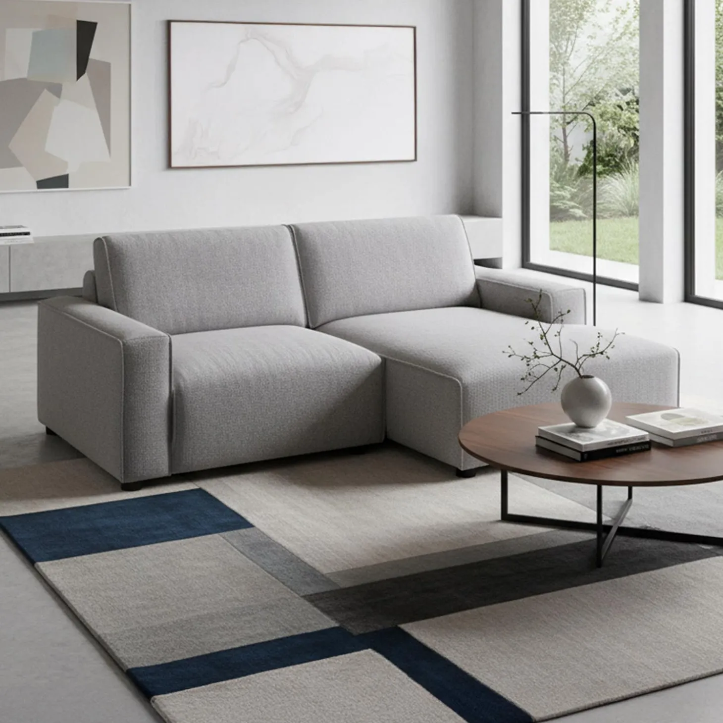 Causeuse modulaire avec chaise longue à droite - 2 mcx