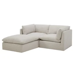 Causeuse modulaire avec ottoman - 3 mcx