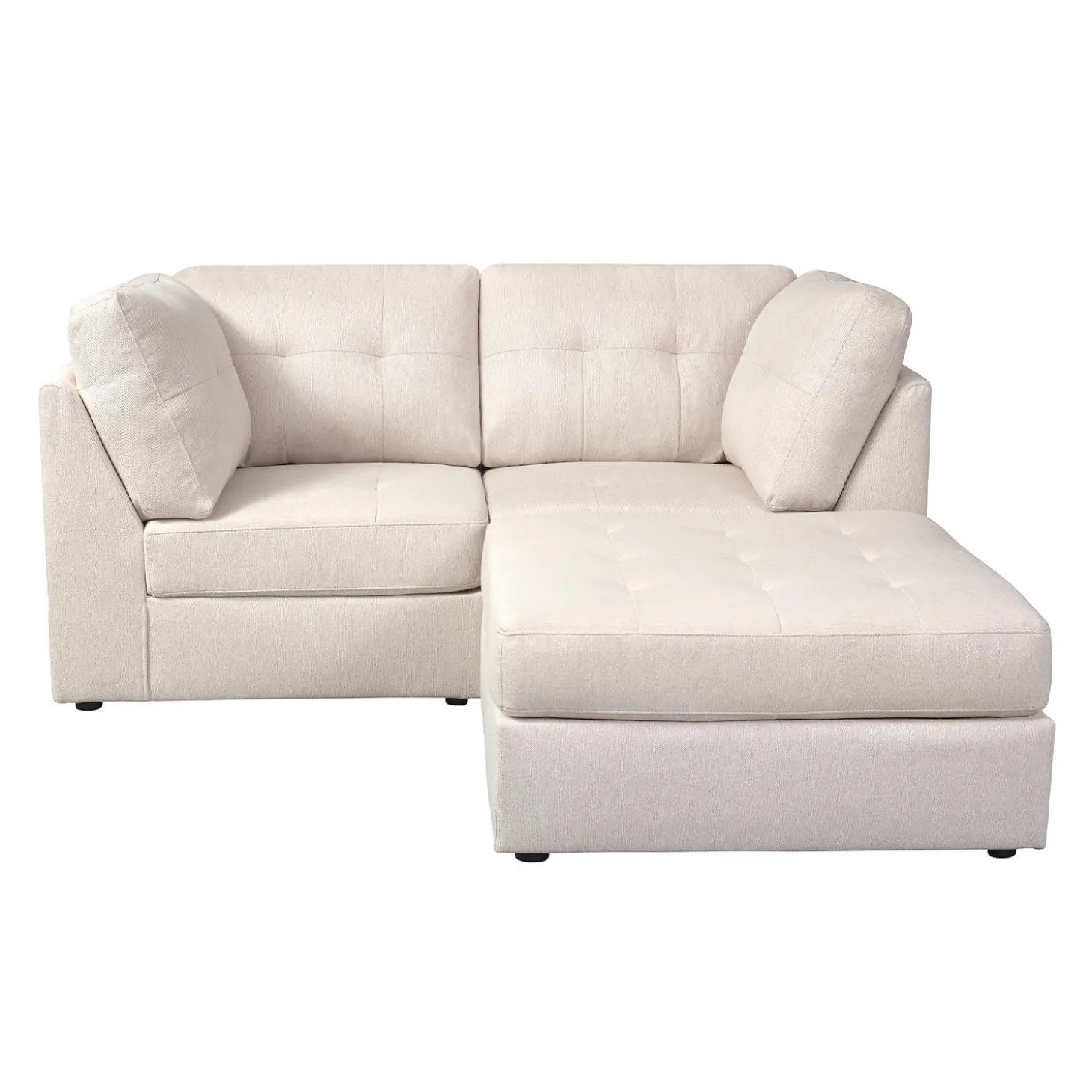 Causeuse modulaire avec ottoman - 3 mcx