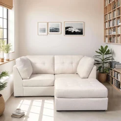 Causeuse modulaire avec ottoman - 3 mcx
