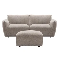 Causeuse modulaire avec ottoman - 3 mcx