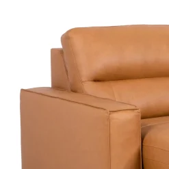 Causeuse modulaire avec sièges coulissants électriques en cuir véritable - 2 mcx
