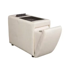 Causeuse modulaire beige avec console - 3 mcx