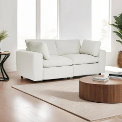 Causeuse modulaire beige - 4 mcx