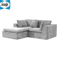 Causeuse modulaire en mousse roulée et compressée avec ottoman Sealy - 3 mcx