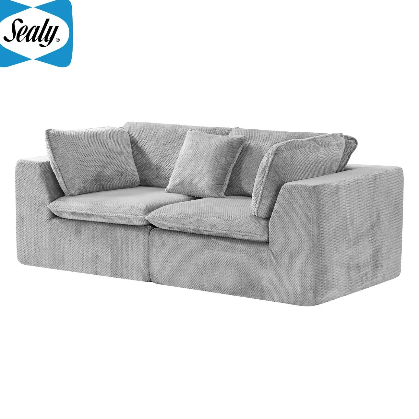 Causeuse modulaire en mousse roulée et compressée Sealy - 2 mcx
