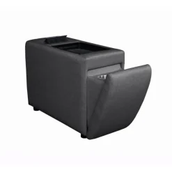 Causeuse modulaire grise avec console - 3 mcx