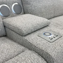 Causeuse modulaire inclinable électrique et console avec système audio intégré - 3 mcx