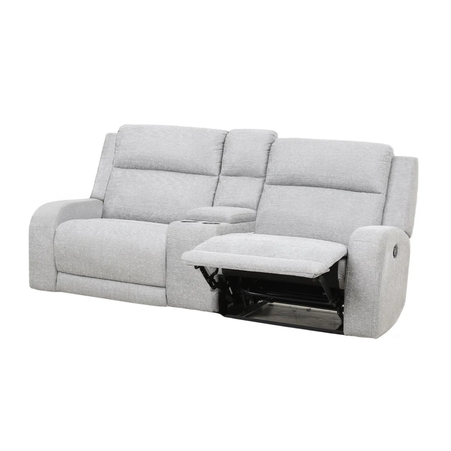Causeuse modulaire inclinable et console avec rangement et porte-gobelets - 3 mcx