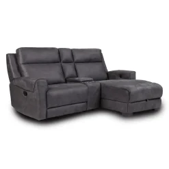 Causeuse modulaire inclinable, chaise longue avec rangement, console avec porte-gobelets et ports USB/USB-C - 3 mcx