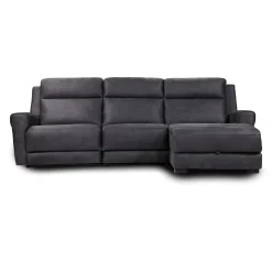 Causeuse modulaire inclinable, chaise longue avec rangement, console avec porte-gobelets et ports USB/USB-C - 3 mcx