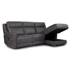 Causeuse modulaire inclinable, chaise longue avec rangement, console avec porte-gobelets et ports USB/USB-C - 3 mcx