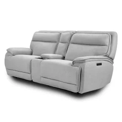 Causeuse modulaire inclinable électrique, appuis-tête ajustables et console avec système audio - 3 mcx