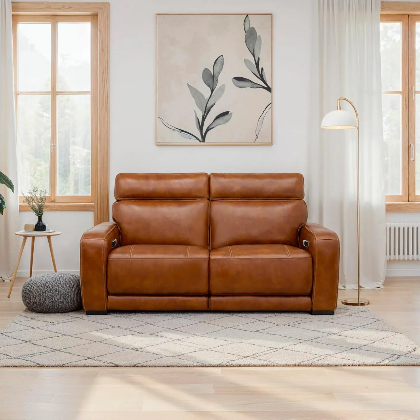 Causeuse modulaire électrique inclinable avec haut-parleurs intégrés, massage et chaleur - 2 mcx