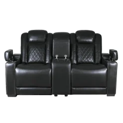 Causeuse modulaire électrique inclinable avec console et porte-gobelets - 3 mcx