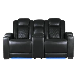 Causeuse modulaire électrique inclinable avec console et porte-gobelets - 3 mcx