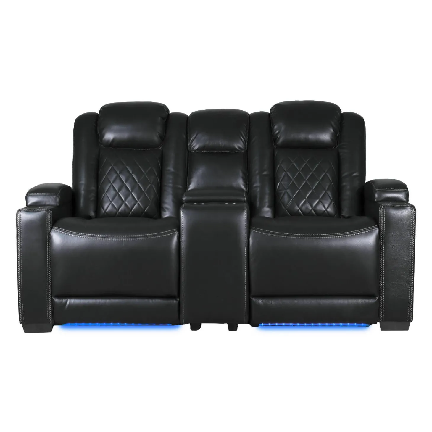 Causeuse modulaire électrique inclinable avec console et porte-gobelets - 3 mcx