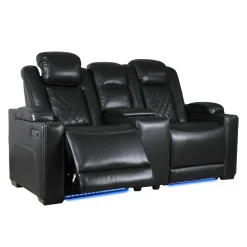 Causeuse modulaire électrique inclinable avec console et porte-gobelets - 3 mcx