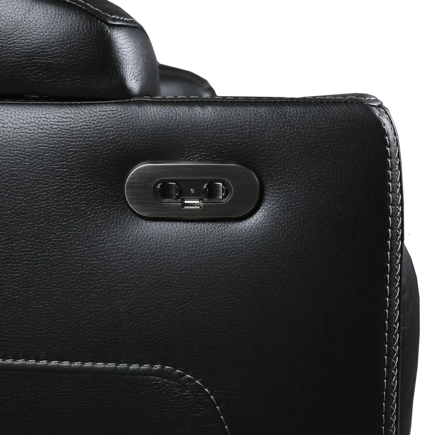 Causeuse modulaire électrique inclinable avec console et porte-gobelets - 3 mcx