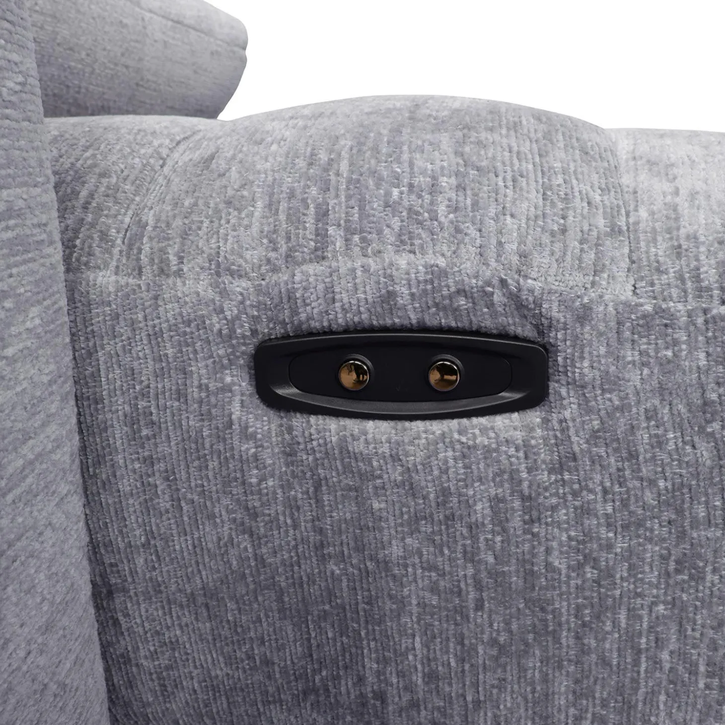 Causeuse modulaire électrique avec siège coulissant à droite, chaise longue à gauche avec rangement et console - 3 mcx
