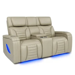 Causeuse modulaire électrique inclinable avec massage, chaleur et console - 3 mcx