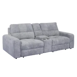 Causeuse modulaire électrique avec sièges coulissants et console- 3 mcx