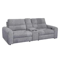 Causeuse modulaire électrique inclinable et console - 3 mcx