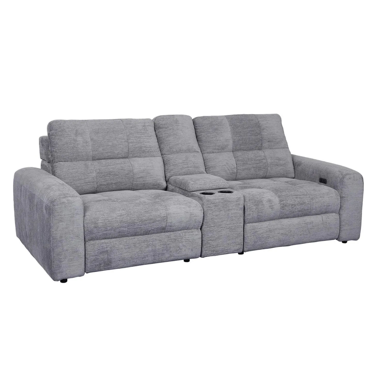 Causeuse modulaire électrique inclinable et console - 3 mcx