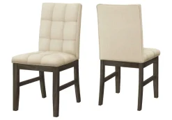 Chaise - 2mcx - 37"H, gris, siège tissu crème - Monarch