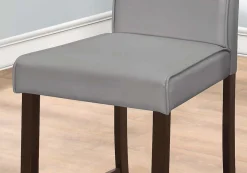 Chaise - 2mcx, simili-cuir gris hauteur comptoir - Monarch