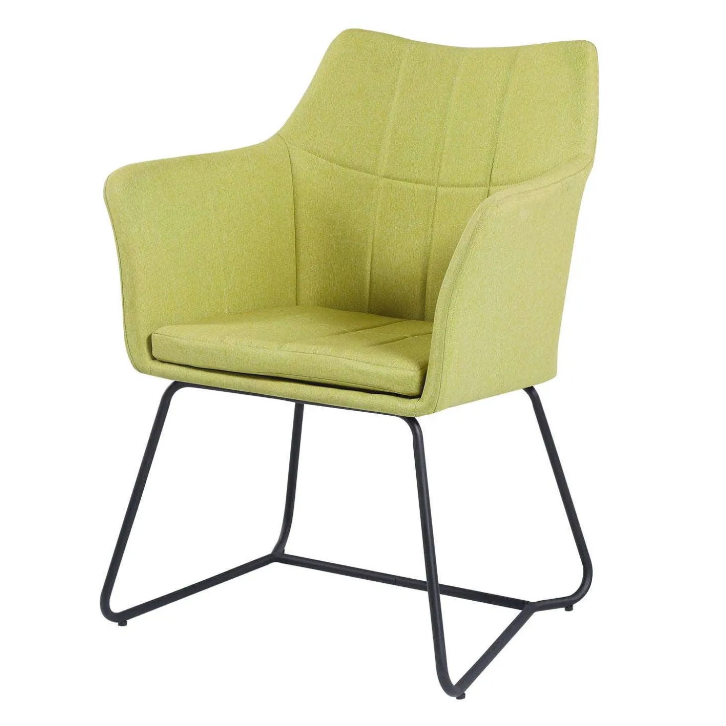 Chaise avec piètement en métal - vert lime
