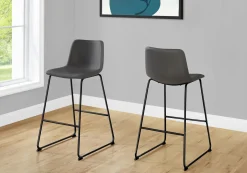 Chaise de bureau - gris simili-cuir / sureelevee - Monarch