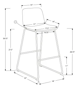 Chaise de bureau - gris simili-cuir / sureelevee - Monarch