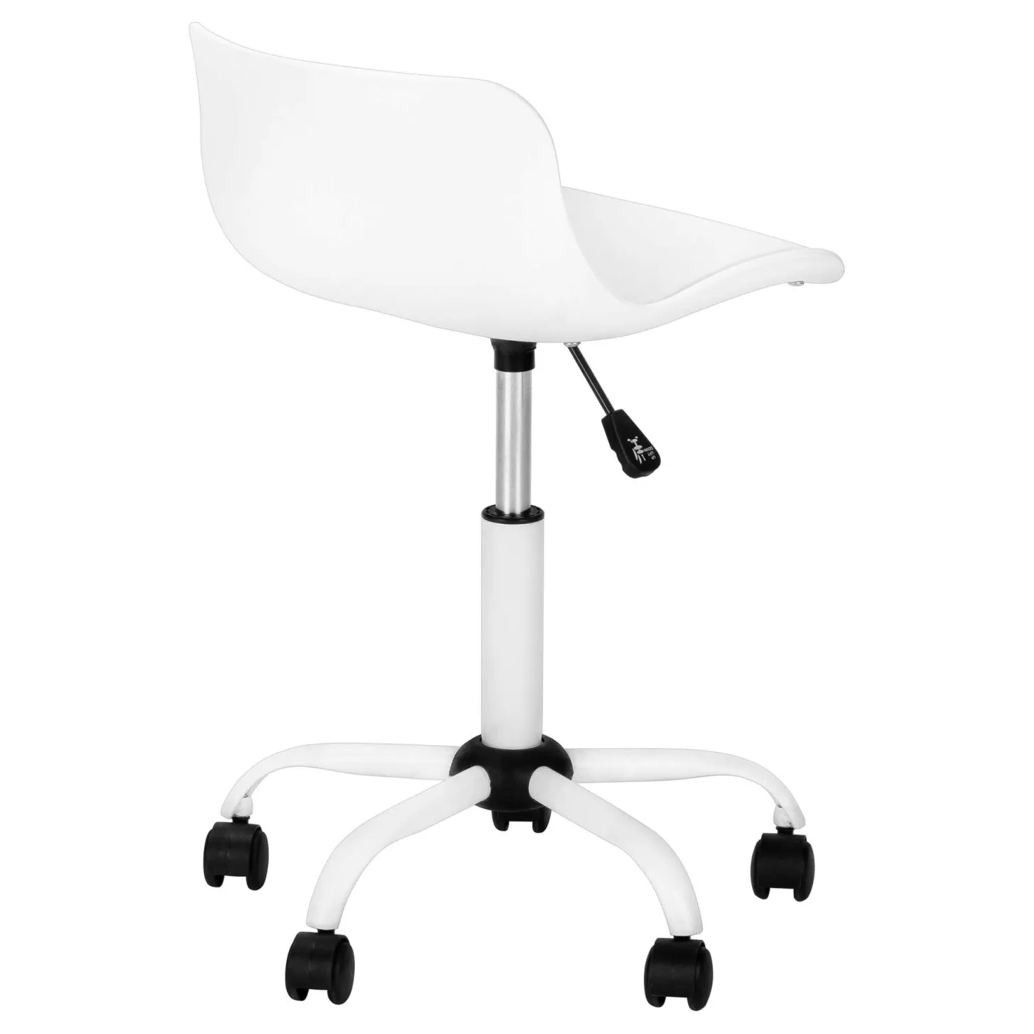 Chaise de bureau - juvénile dossier bas - hauteur réglable - blanc - Monarch