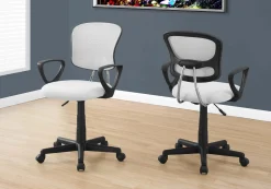 Chaise de bureau - meche blanc juvenile, multi-position - Monarch