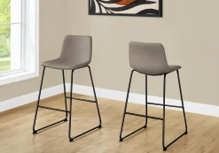 Chaise de bureau - taupe simili-cuir / sureelevee - Monarch