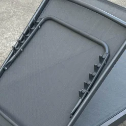 Chaise longue en textilène - gris