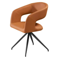 Chaise pivotante - orange citrouille