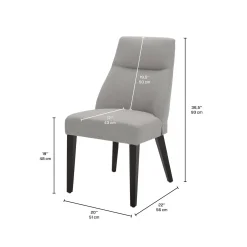 Chaise rembourrée - gris