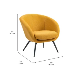 Chaise rembourrée - jaune
