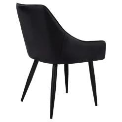 Chaises avec accoudoirs bas (bte de 2) - noir - Monarch