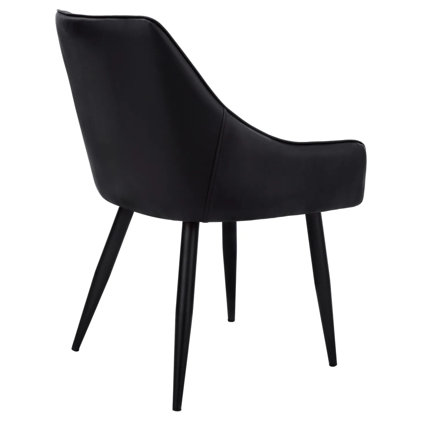 Chaises avec accoudoirs bas (bte de 2) - noir - Monarch