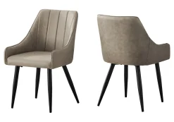 Chaises avec accoudoirs bas (bte de 2) - taupe - Monarch